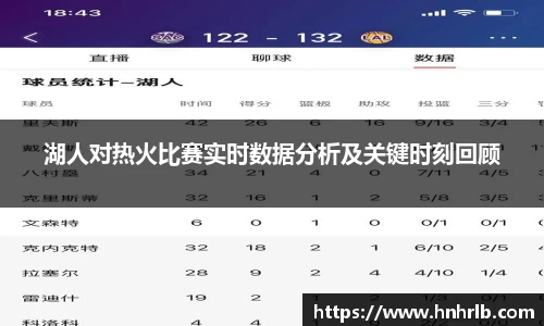湖人对热火比赛实时数据分析及关键时刻回顾